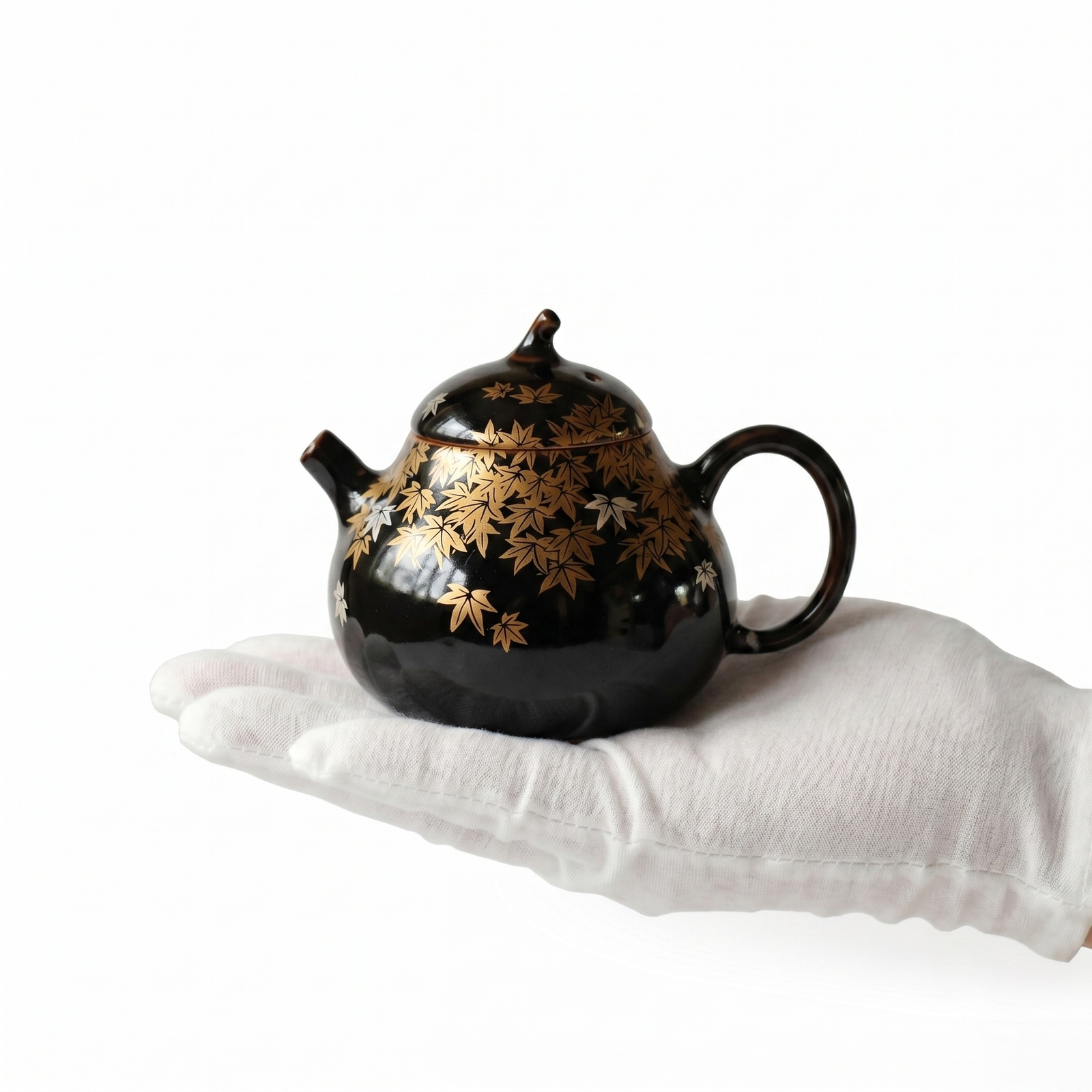 Tea Pot Set-Ink Wash Golden Maple Pear Teapot_ring01