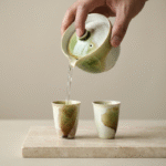 Teapot And Cup Set-Handheld Soda Glaze Green Teapots_ring03