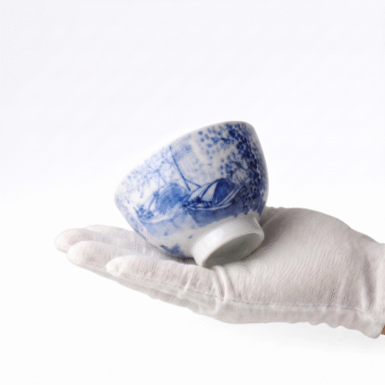 Blue And White China-Half Moon Celadon Tea Cups_ring01