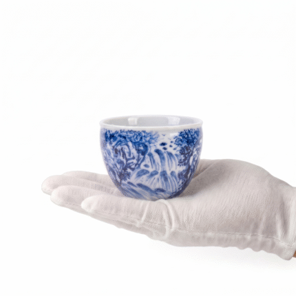 Blue And White Porcelain Handmade Tea Cups_ring01