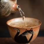 Japanese Tea Cups - Vintage Wildcat Ceramic Tea Cup_ring01