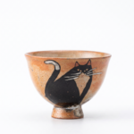 Japanese Tea Cups - Vintage Wildcat Ceramic Tea Cup_ring06