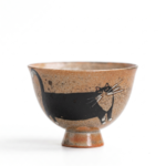 Japanese Tea Cups - Vintage Wildcat Ceramic Tea Cup_ring09