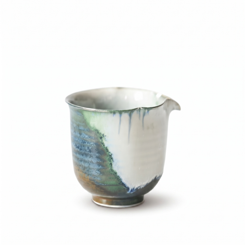 Soda Fired Aurora Crackle Chahai Tea Pitcher_main