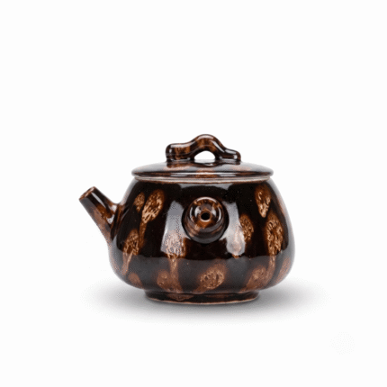Tiger Stripe Reactive Glaze Tea Set With Fairness Cup_main