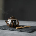 Tiger Stripe Reactive Glaze Tea Set With Fairness Cup_ring02