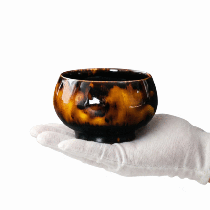 Tortoiseshell Ceramic Tea Cup Set For Gong Fu Tea Ceremony_ring01