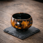 Tortoiseshell Ceramic Tea Cup Set For Gong Fu Tea Ceremony_ring03