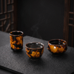 Tortoiseshell Reactive Glaze Ceramic Cup For Gong Fu Ceremony_ring02