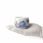 White Porcelain and Landscape Tea Cups Porcelain_ring01