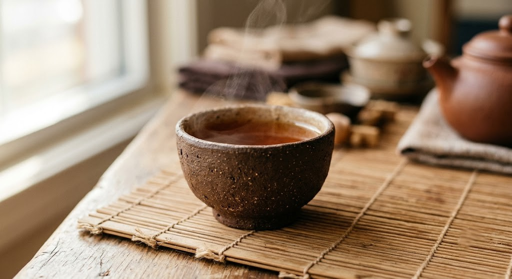 rustic-ceramic-teacup-with-dark-tea