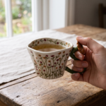 Floral Ceramic Tea Mug For Vintage Porcelain Tea Time_ring08