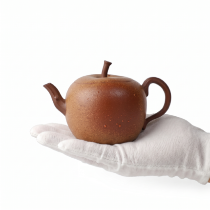 Handmade Yixing Purple Clay Apple Teapot_ring05