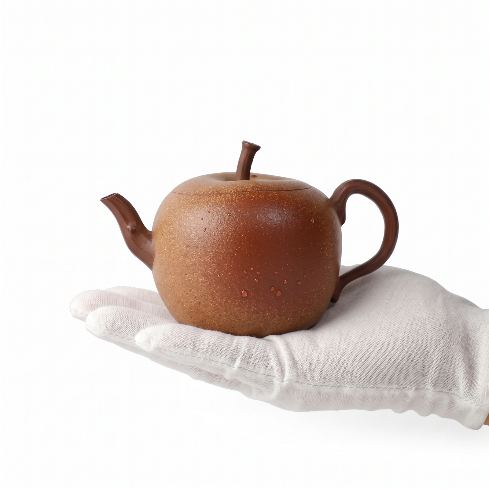 Handmade Yixing Purple Clay Apple Teapot_ring05
