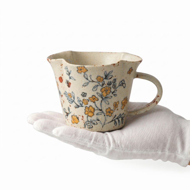 Jingdezhen Gold Floral Coffee And Tea Cups_ring01