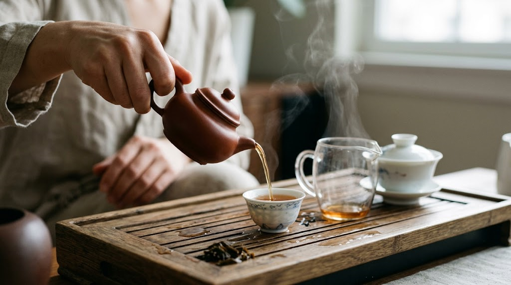 traditional-gongfu-tea-ceremony-yixing-teapot-pouring